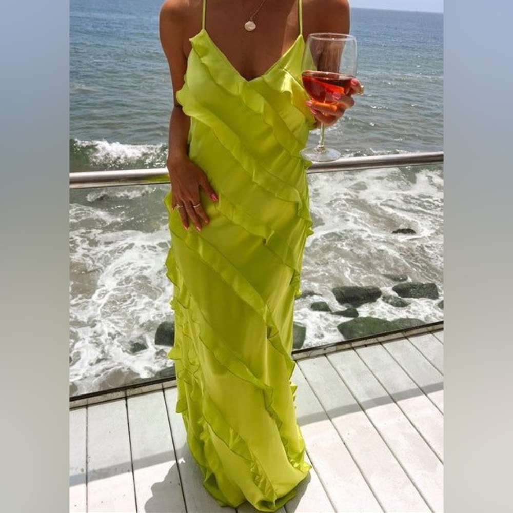 Show Me Your MuMu Romance Ruffle Maxi Dress Size Small